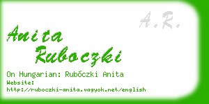 anita ruboczki business card